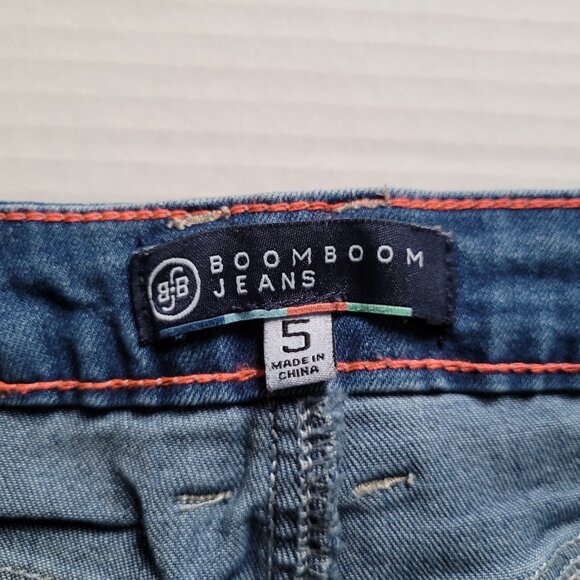 Boom Boom jean shorts cut off denim boho distressed summer cowgirl Western beach - Picture 6 of 13